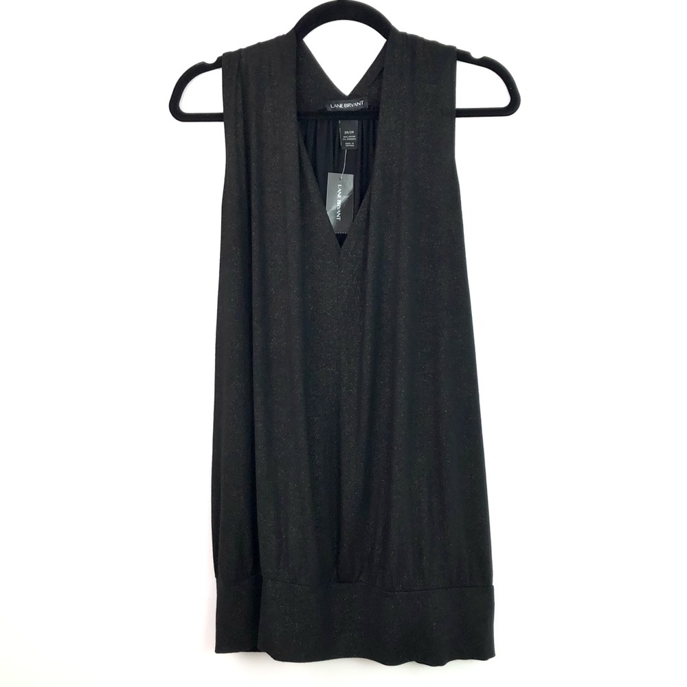 Lane Bryant Black Sleeveless Tank Blouse. 26/28